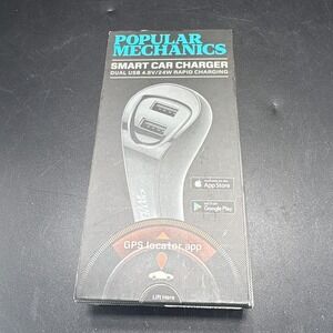 Popular Mechanics Smart Car Charger Dual USB Rapid Charging GPS Locator App